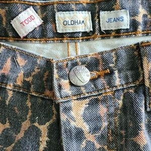 Vintage Todd oldham leopard jean cutoffs 90 style